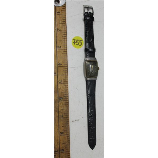 VINTAGE CURTISS 15J ART-DECO MAN WIND WATCH, RUNS