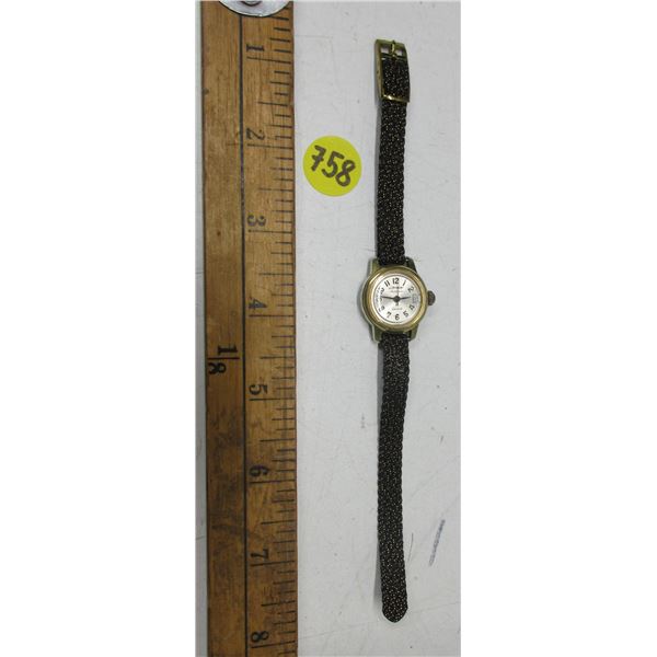 VINTAGE WITTNAUER 17J LADIES', DATE @3, AUTO WIND WATCH, RUNS