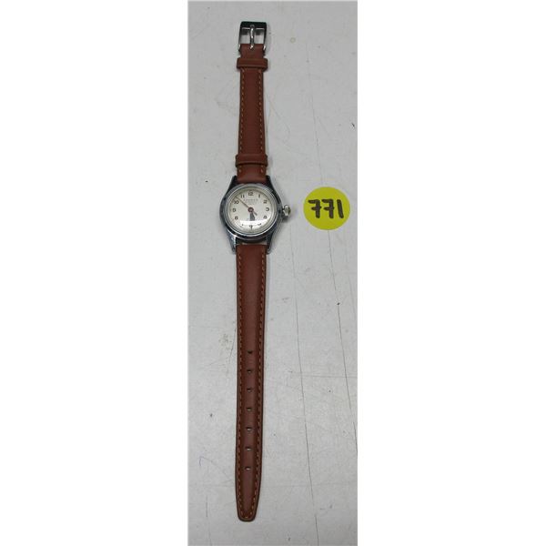 VINTAGE NOS CADMAN 17J LADIES',  AUTO WIND WATCH, RUNS