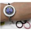 Image 2 : LADIES' DESIGNER GUCCI COPY QTZ WITH INTERCHANGEABLE BEZELS , RUNS