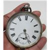Image 2 : VINTAGE SWISS KEY WIND POCKET WATCH, SILVER CASE, NO KEY, RUNS, 51.5MM
