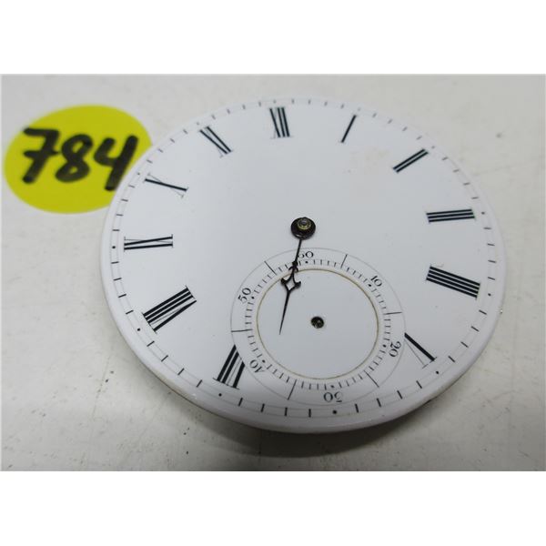 VINTAGE SWISS KEY WIND POCKET WATCH MOVEMENT FOR REPAIR NO KEY,