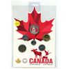 Image 1 : 2018 Canadian 49th Parallel Set. 6-coin set includes a Red Colourized 50 Cents. Housed in its origin
