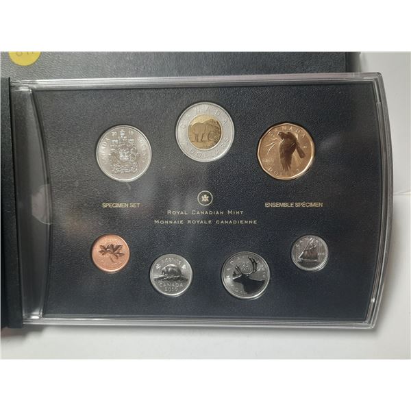2010 Canadian Specimen Set. 7-coin set with the Loonie depicting a Norther Harrier in flight. This c