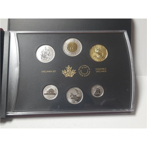 2018 Canadian Specimen Set. 6-coin set with the Loonie depicting a Burrowing Owl. This coin is only 