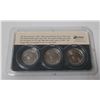 Image 2 : Set of 3 U.S. Susan B. Anthony Dollars including 1979S, 1980 D & 1999D.