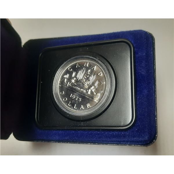 1975 Canadian Specimen Nickel Dollar. Housed in its original RCM case.