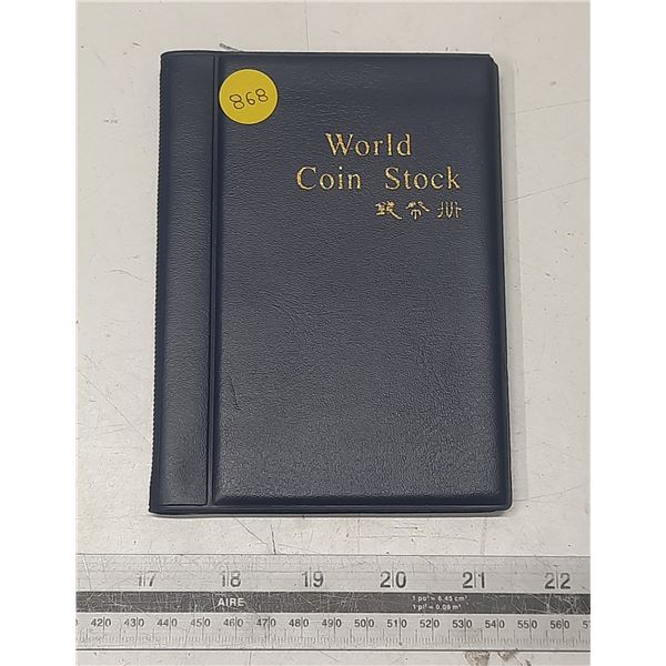Empty World Coin Stock Book for housing up to 120 coins up to 25 Cents in size. Used.