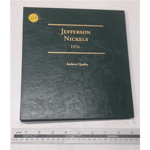 Complete Littleton Custom Coin Album for U.S. Jefferson Nickels 1976 – 2006. Every coin inc