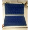 Image 2 : Empty velvet case with 2 trays for storing 64 Canadian Silver Dollars. Used.