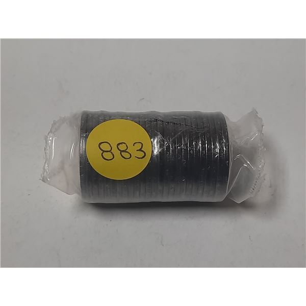 Complete Unopened roll of 25 Queen Elizabeth Memorial Black $2 Toonies. Black outer ring pays tribut