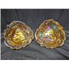 Image 1 : (2) Carnival Glass Bowls.  Raspberry/Blackberry Pattern