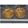 Image 2 : (2) Carnival Glass Bowls.  Raspberry/Blackberry Pattern