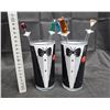 Image 3 : Martini Set Items.  Inc. 2 Tuxedo Glasses, 5 Plastic Stir Sticks, and Martini Shaker.