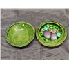 Image 1 : Green Jewelry Box w/ Assorted Items.  Inc. Clip-on Black Stone Earrings, Heart Earrings, Long Green 