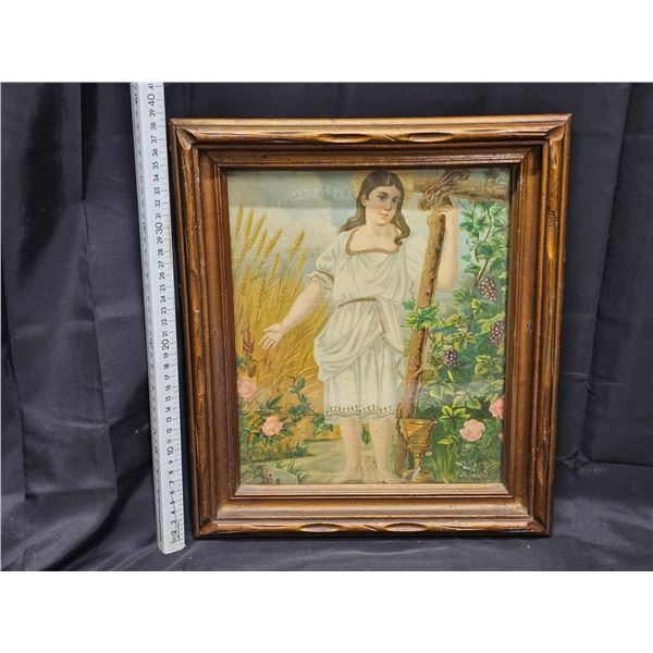 Picture with Wood Frame