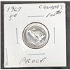 Image 1 : 1967 Centennial Rabbit/Hare Canadian Nickel.  Proof