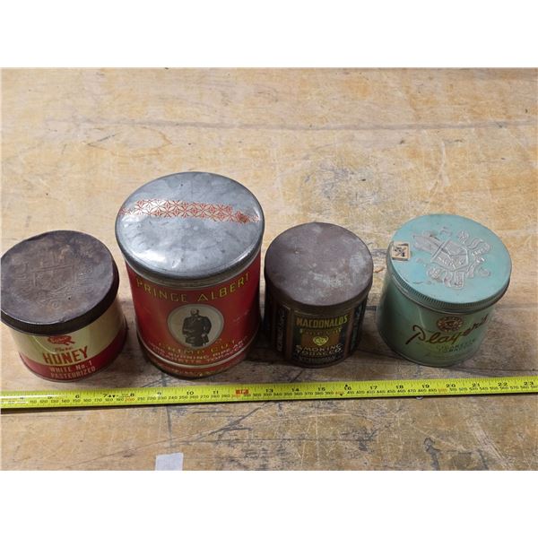Lot of tobacco, cigarette and misc tins