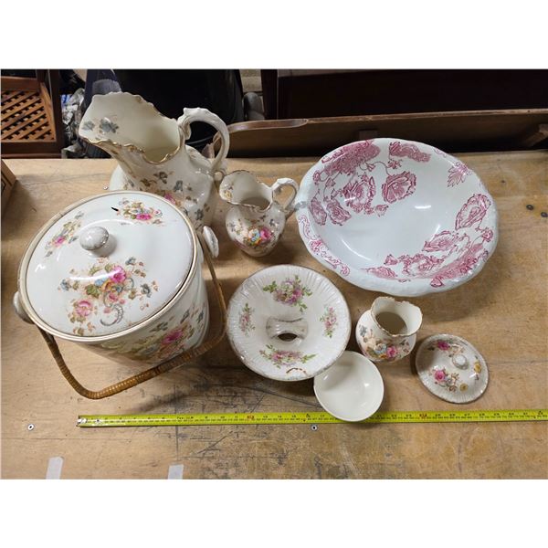 Large pieces of chinaware- made in England- no name on bottom