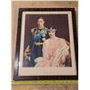 Image 1 : King George and Queen Elizabeth picture- 16" by 19"