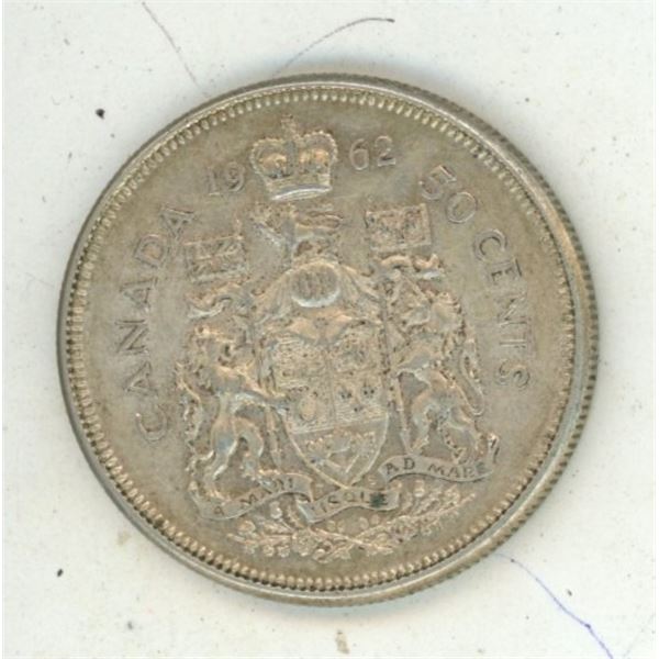 1962 Canada Silver 50 Cents.