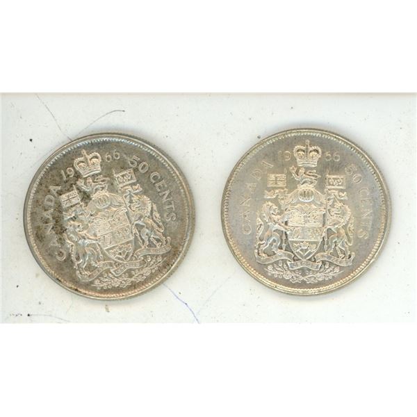 (2) 1967 Canada Silver 50 Cents.