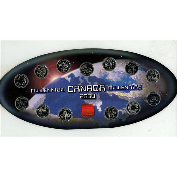2000 Millennium Canada Quarter Set.