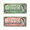 Image 1 : 1967 Canada One Dollar and 1954 Canada Two Dollar.