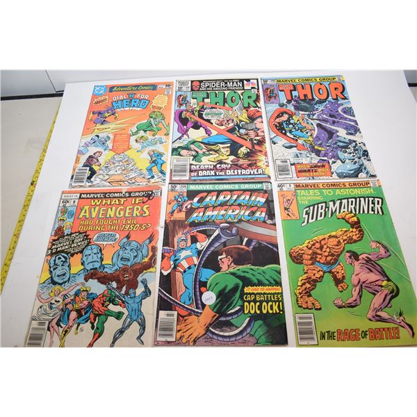 6 Vintage comic books