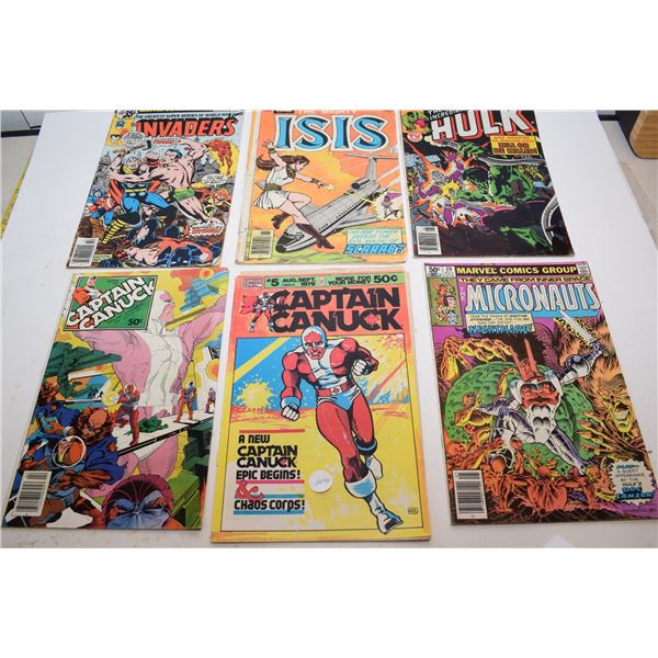 6 Vintage comic books