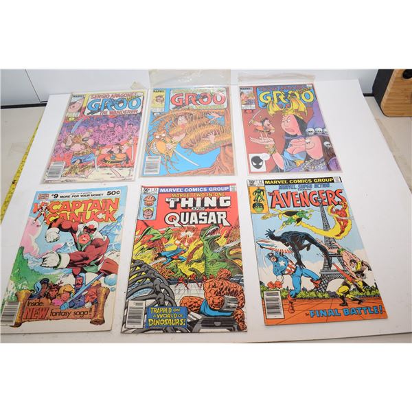 6 Vintage comic books