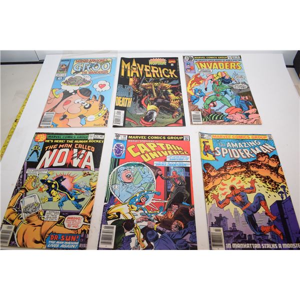 6 Vintage comic books