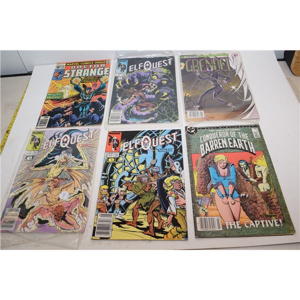 6 Vintage comic books