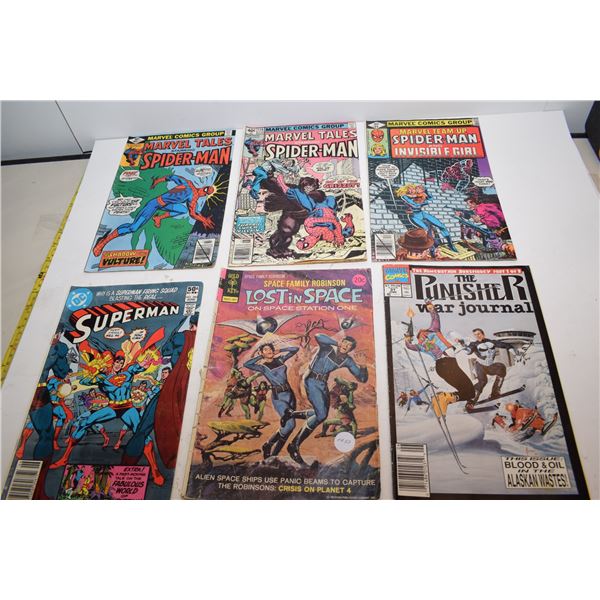6 Vintage comic books