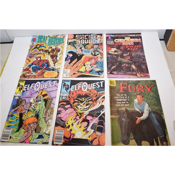 6 Vintage comic books