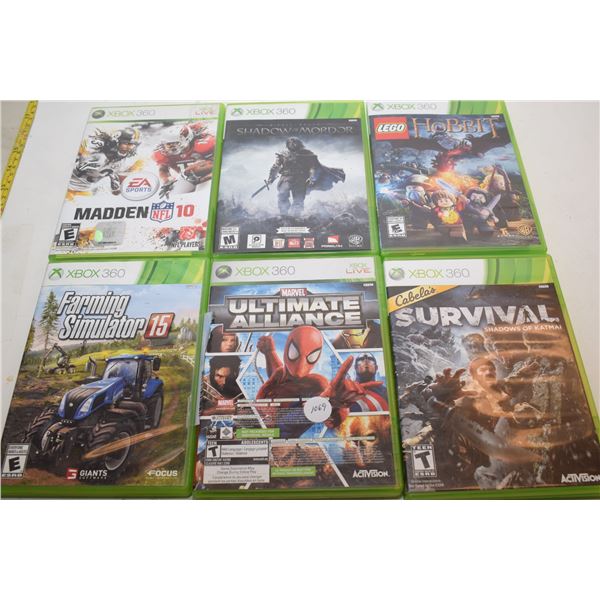 6 xbox 360 games