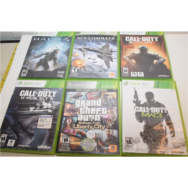 6 xbox 360 games