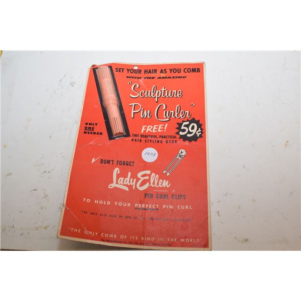 Antique sculpture pin curler book