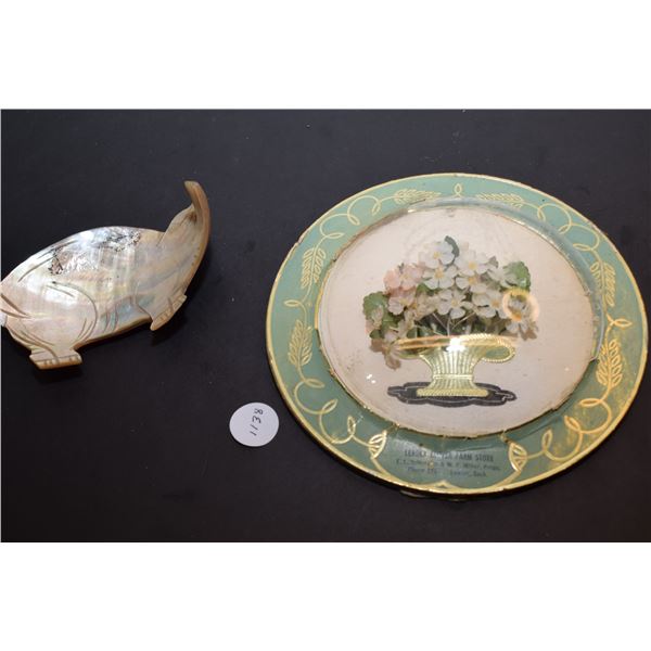 Leader sask advertizing plate