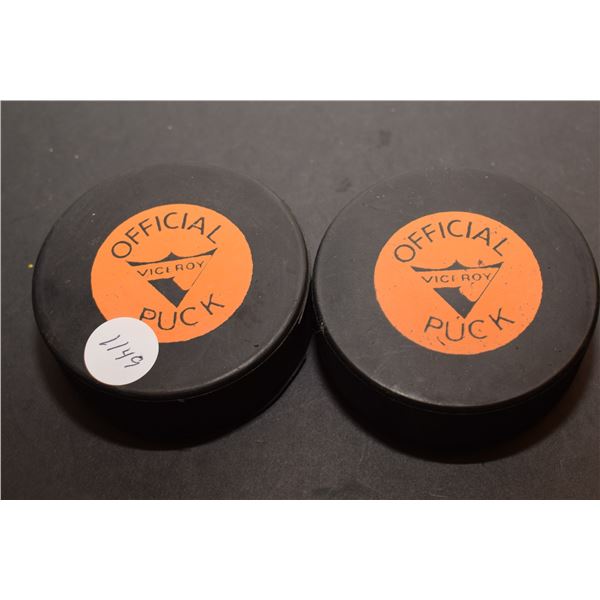NOS 1960's hockey pucks