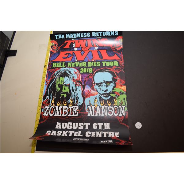 Twin of evil poster- rob zombie and Marilyn Manson- original