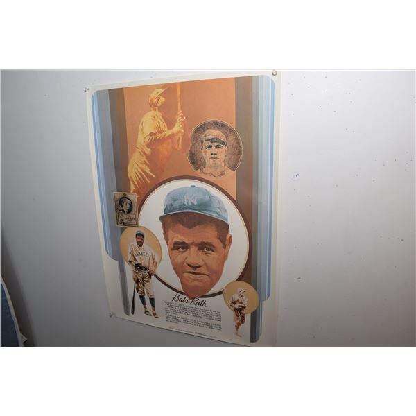 Babe ruth coca cola baseball poster