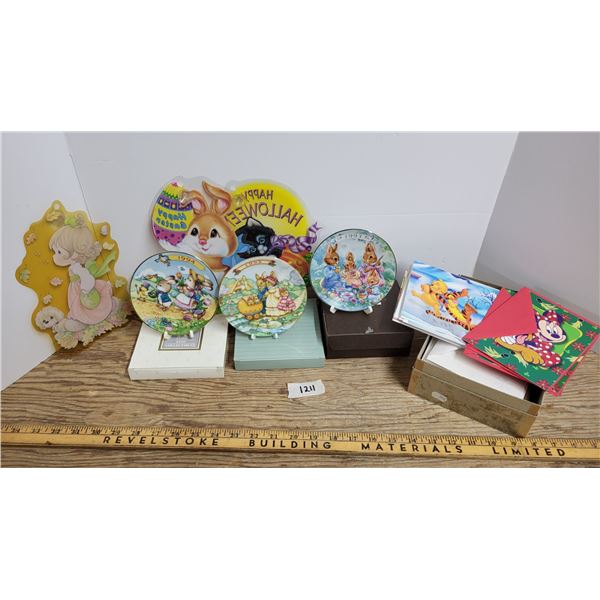 Misc Lot (Easter Plates, Greeting Cards, etc.)