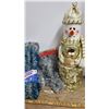 Image 1 : Stacking Box Snowman and (5) Packs Garland, New