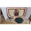 Image 1 : (2) Sets of Lights, Crochet Angel Topper, Boot Mat