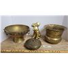 Image 1 : Lot of brass Items and Chalkware
