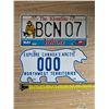 Image 1 : (2) Vintage License Plates (1994 Yukon BCN07) (Northwest Territories)