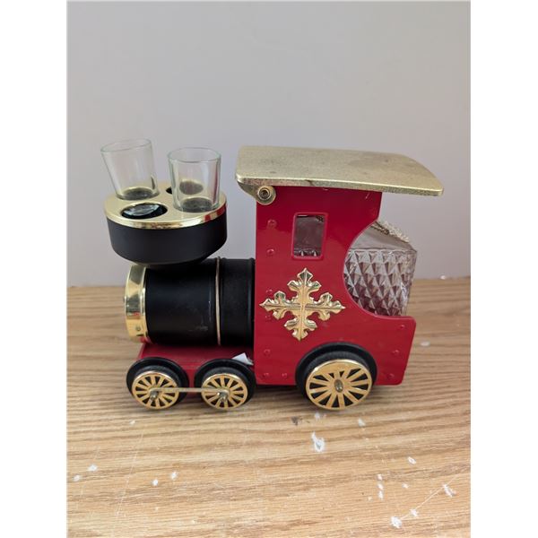 Train Design Music Box (Works) Acts As Liquor Holder (Scotch and Shot Glasses)