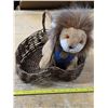 Image 1 : Stuffed toy and wicker basket
