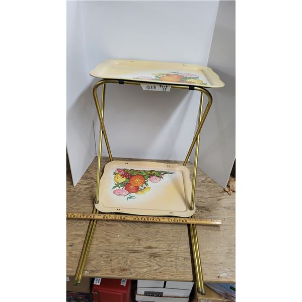 (2) TV Tables, Folds For Storage